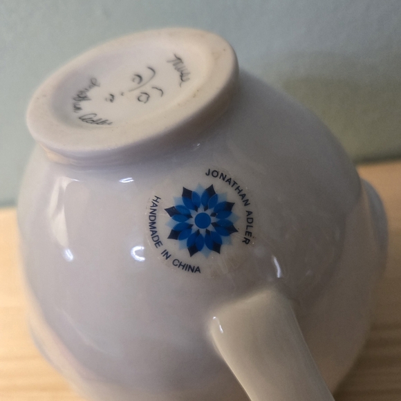 Jonathan Adler Mr. Mrs. Muse Creamer Mug Mustache Lips White Porcelain - Picture 5 of 6